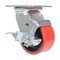 Vestil Polyurethane Swivel With Brake Caster 4 In. Diameter x 2 In. Width 792 Lb. Capacity Red/Black CST-VE-4X2PU-SWB - alternate 5